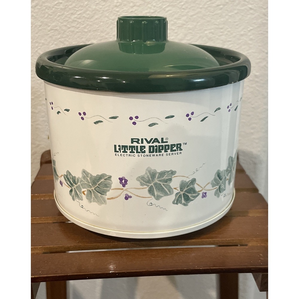 Rival Little Dipper‎ Electric Stoneware Server Mini Crock Pot Vintage Model 3204